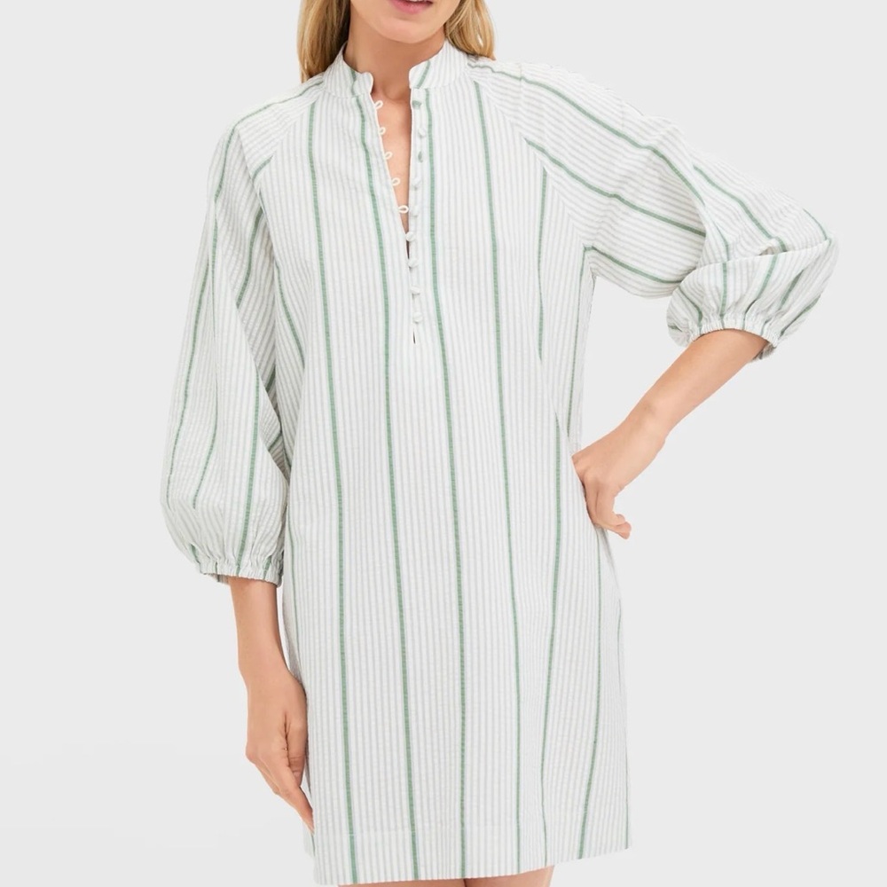 NWT TUCKERNUCK
Mondego Stripe Seersucker Mini Maryse Caftan